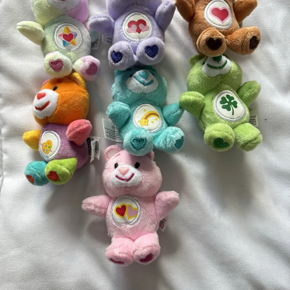 Care Bears Mini Plush Bear Set Of 7 Tenderheart Good Luck Cheer Wish Share‎
